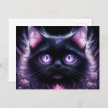 Poscards Chat Mauve 13