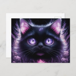 Cartão Postal Poscards Chat Mauve 13