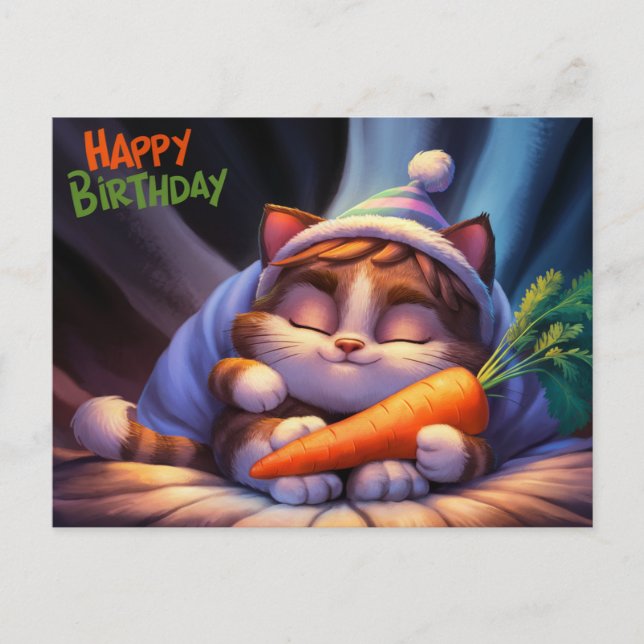 Cartão Postal Poscards Happy Birthday Petit Chat 10 (Frente)
