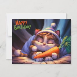 Cartão Postal Poscards Happy Birthday Petit Chat 10