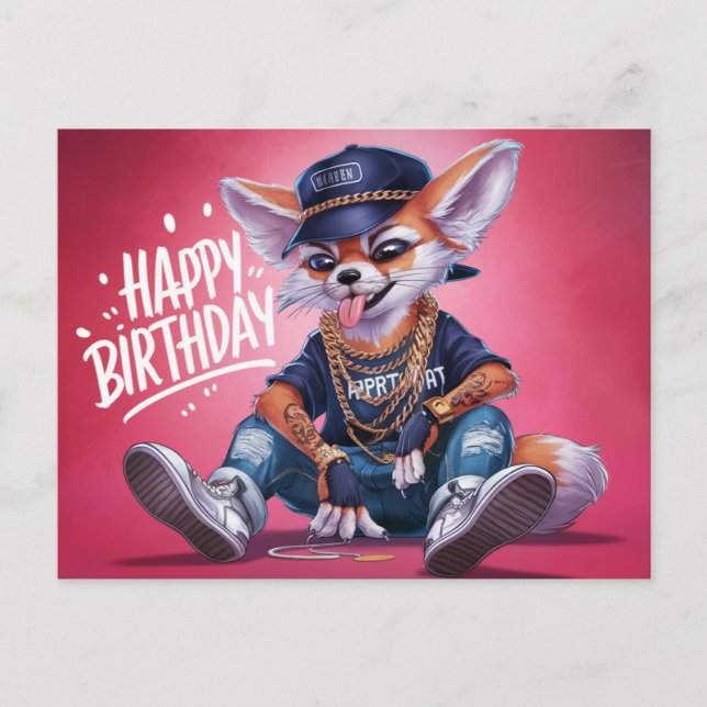 Cartão Postal Poscards Happy Birthday Renard (Frente)
