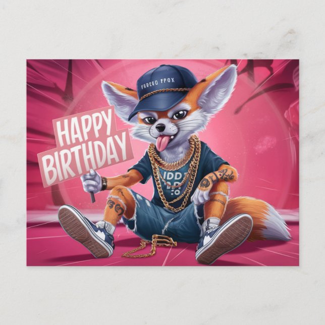 Cartão Postal Poscards Happy Birthday Renard 03 (Frente)