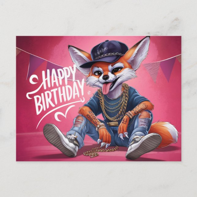 Cartão Postal Poscards Happy Birthday Renard 04 (Frente)