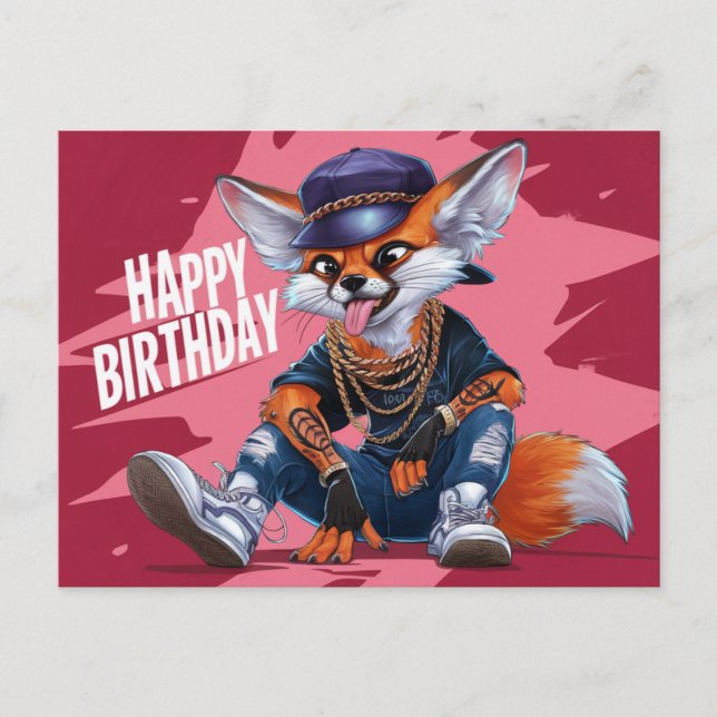 Cartão Postal Poscards Happy Birthday Renard 05 (Frente)