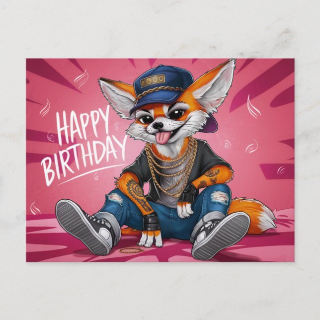 Cartão Postal Poscards Happy Birthday Renard 06 (Frente)