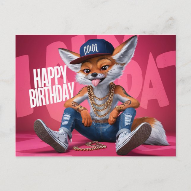 Cartão Postal Poscards Happy Birthday Renard 07 (Frente)