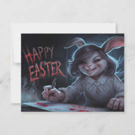Cartão Postal Poscards Happy Easter Femme Lapin 02