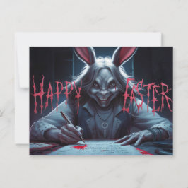 Cartão Postal Poscards Happy Easter Femme Lapin 04