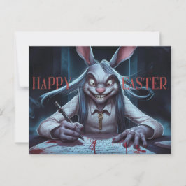 Cartão Postal Poscards Happy Easter Femme Lapin 07