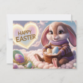Cartão Postal Poscards Happy Easter Lapin 08