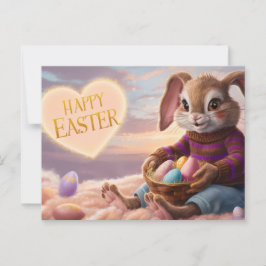 Cartão Postal Poscards Happy Easter Lapin 09