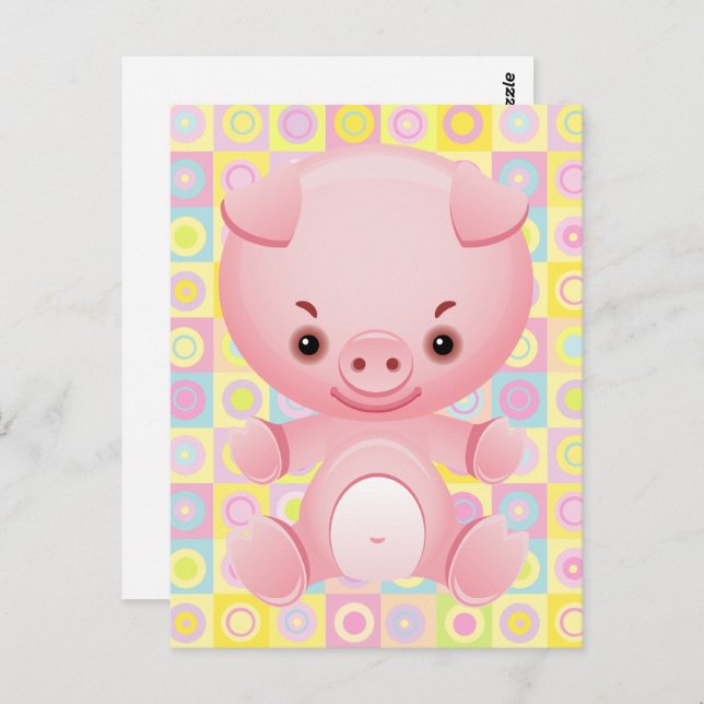 Cartão Postal PÓSCARTÃO PINK PINK CÓDIGO Kawaii (Frente/Verso)