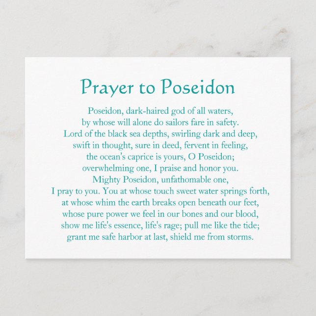 Cartão postal Poseidon (Frente)