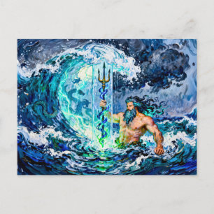 Cartão Postal Poseidon Deus do Mar