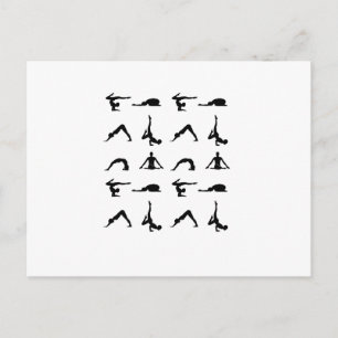 Cartão Postal poses ioga