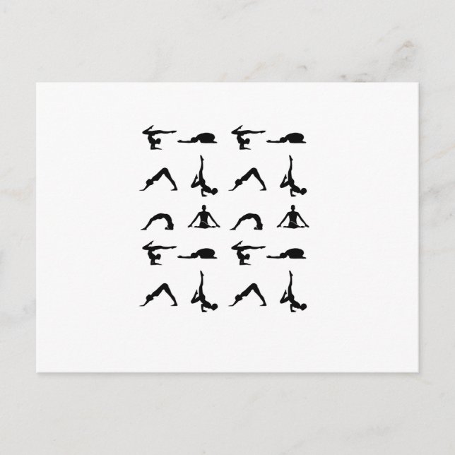 Cartão Postal poses ioga (Frente)