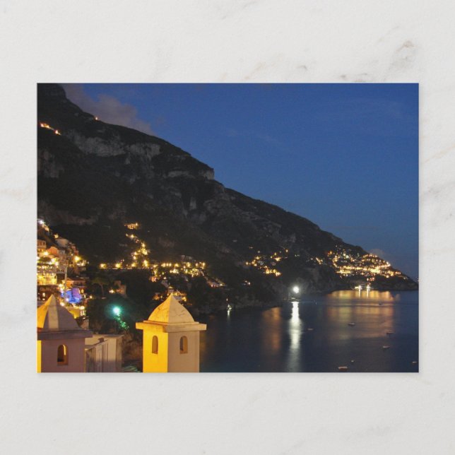 Cartão Postal Positano à noite (Frente)