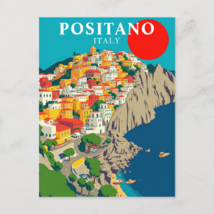 Cartão Postal Positano, Itália Vintage Sunrise