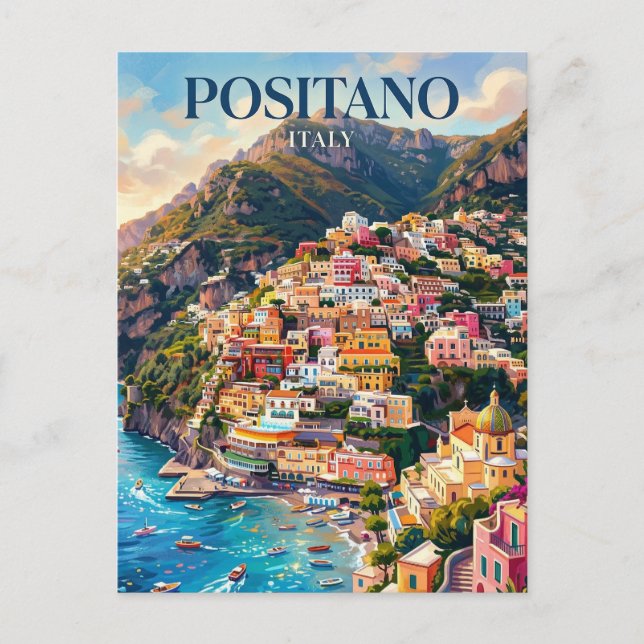 Cartão Postal Positano Italy (Frente)