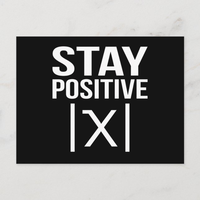 Cartão Postal Positive Math Teacher Mathematics Maths Student (Frente)