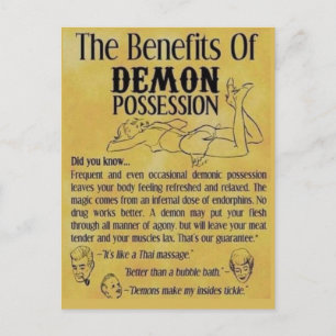 Cartão Postal possessão demoníaca