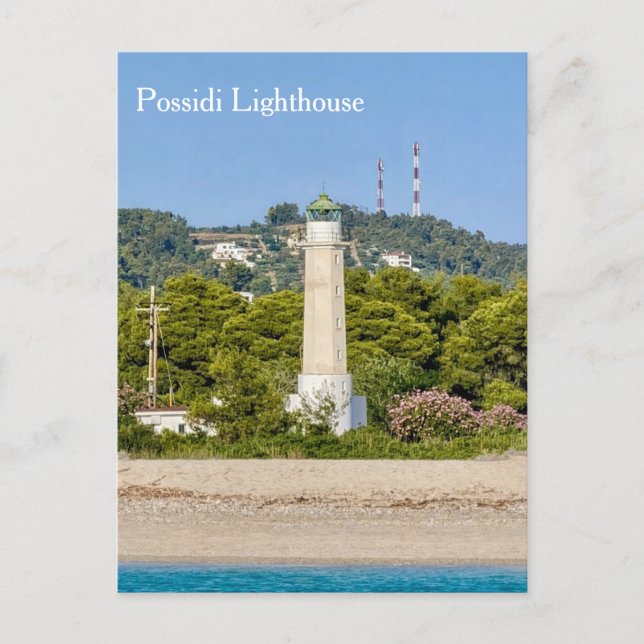 Cartão Postal Possidi Lighthouse, Greece, Postcard (Frente)