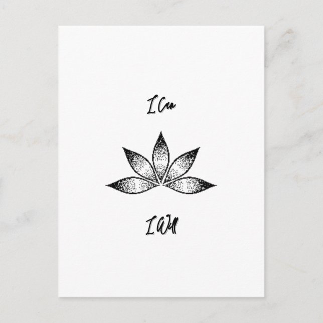 Cartão Postal Posso Inspirar Um Lotus De Determinação (Frente)