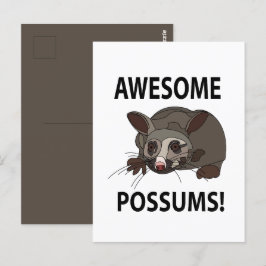 Cartão Postal Possums Incríveis Possums Divertidos