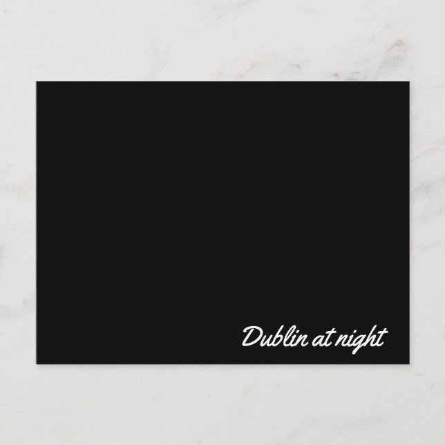 Cartão Postal Post card Dublin at night (Frente)