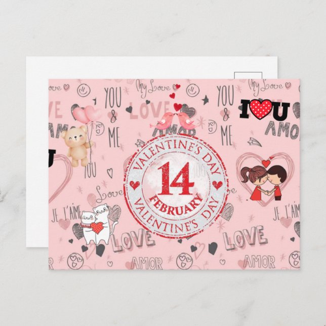 Cartão Postal post card para esa persona especial (Frente/Verso)