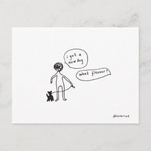 Cartão Postal postacard de cão novo