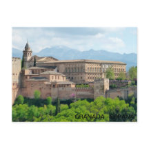 postal Alhambra de Granada, Espanha