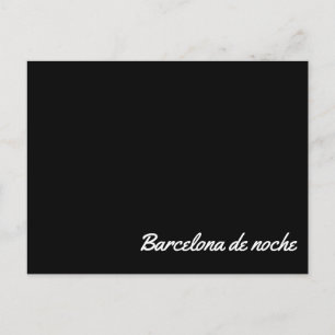 Cartão Postal Postal Barcelona de noche