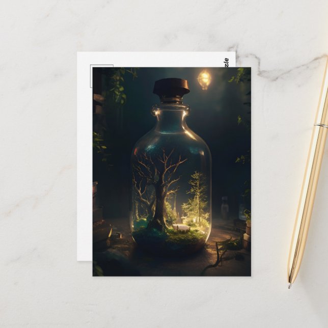 Cartão Postal Postal Bosque enbotellado (Frente/Verso In Situ)