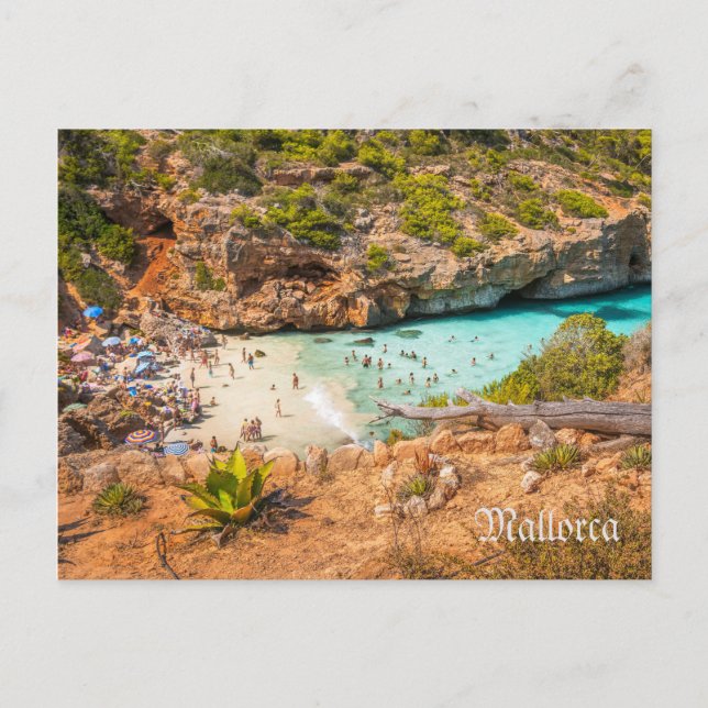 Cartão Postal postal Cala Llombards en la isla de Mallorca (Frente)