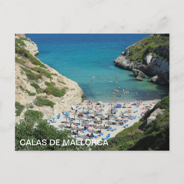 Cartão Postal postal Calas de Mallorca (Frente)