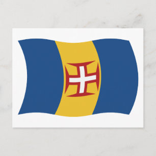 Cartão Postal Postal de Bandeira da Madeira