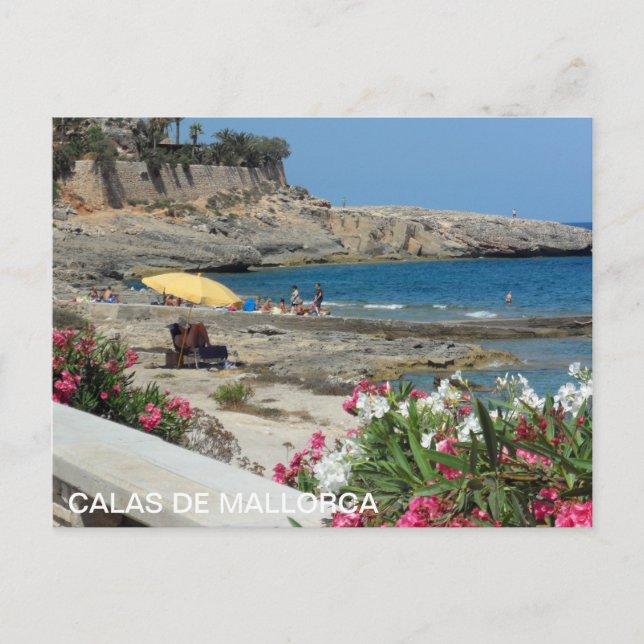Cartão Postal postal de Calas de Mallorca, playa (Frente)