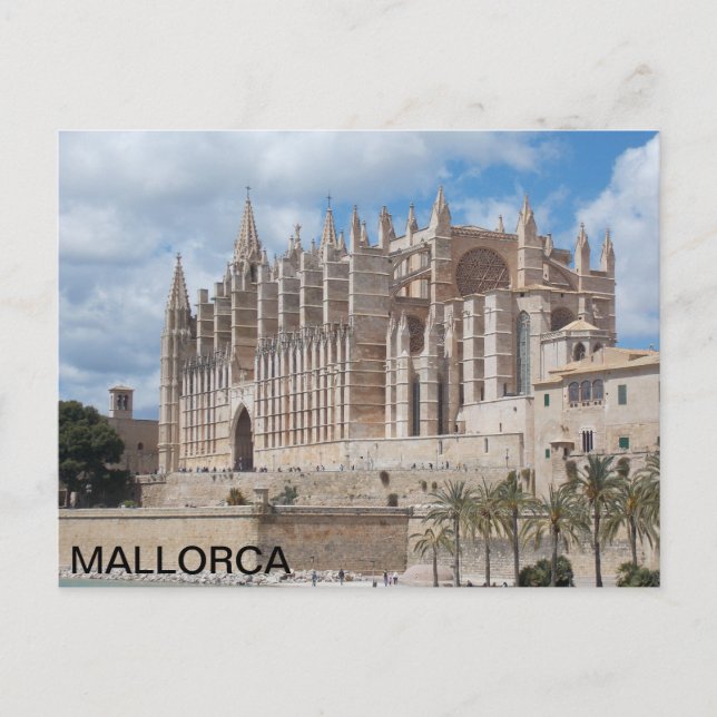 Cartão Postal postal de la Catedral de Palma de Maiorca (Frente)