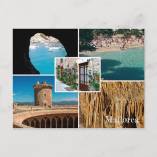 Cartão Postal postal fotomontaje de Mallorca - Maiorca
