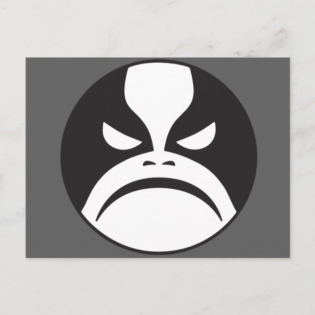 Cartão Postal Postal Icono Metalizado negro (Frente)