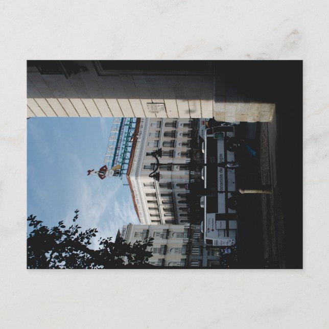 Cartão Postal Postal Madrid España puerta del sol Tio pepe (Frente)