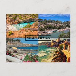 Cartão Postal postal playas y calas de Mallorca - Majorca