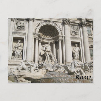 Cartão Postal postal Roma Itália Trevi Fountain