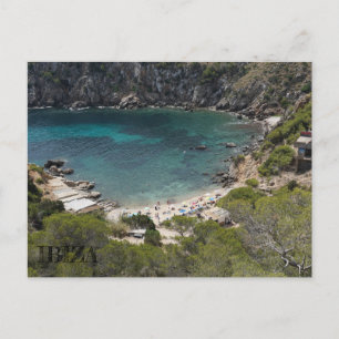 Cartão Postal postal vista de una playa en Ibiza
