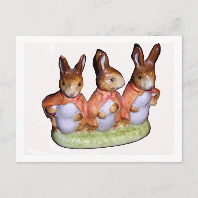Cartão Postal Postard - Flopsy, Mopsy e Cottontail (Frente)