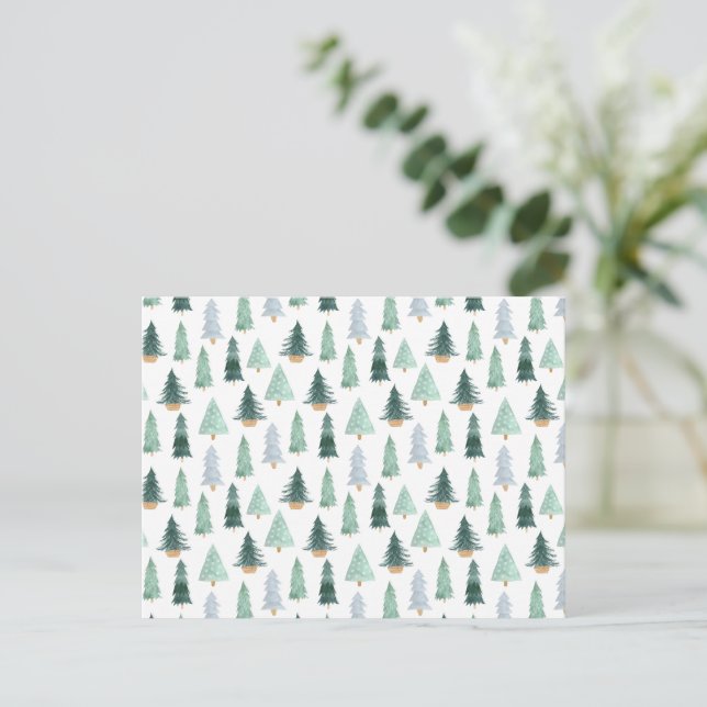 Cartão Postal Postcard (10,8 x 14,2 cm) - Christmas Trees (Em pé/Frente)