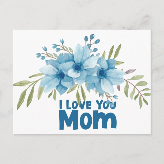 Cartão Postal Postcard ama a mamãe (Frente)