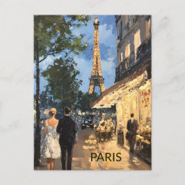 Cartão Postal POSTCARD Beautiful Watercolor of Paris Travel