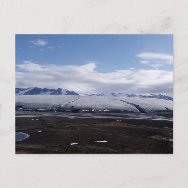 Cartão Postal Postcard Bylot Island Glacier, Nunavut, Canadá (Frente)